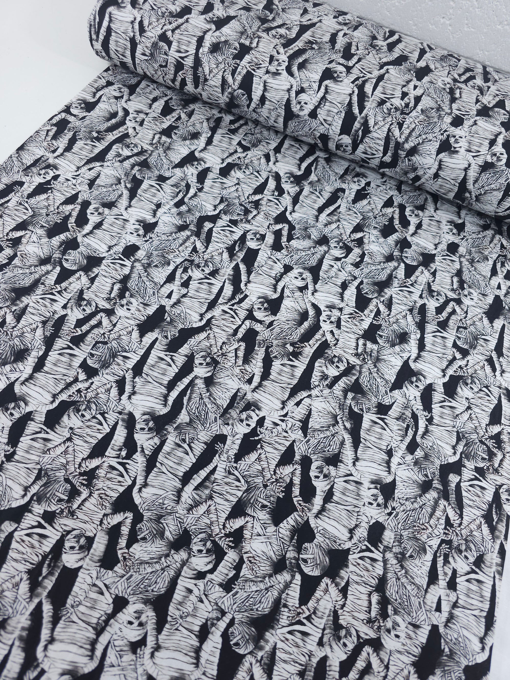 Black/White Mummification 100% Cotton