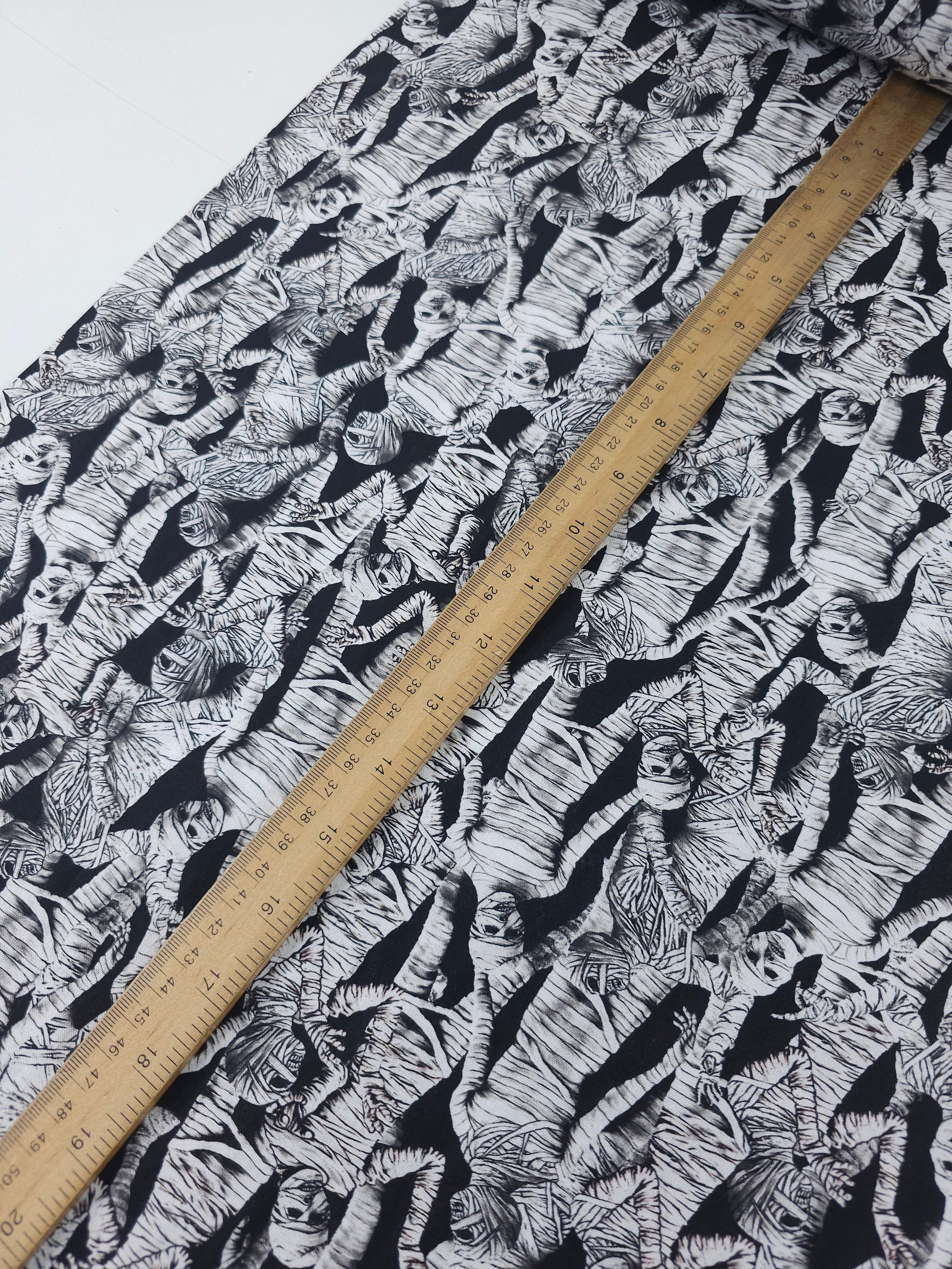 Black/White Mummification 100% Cotton