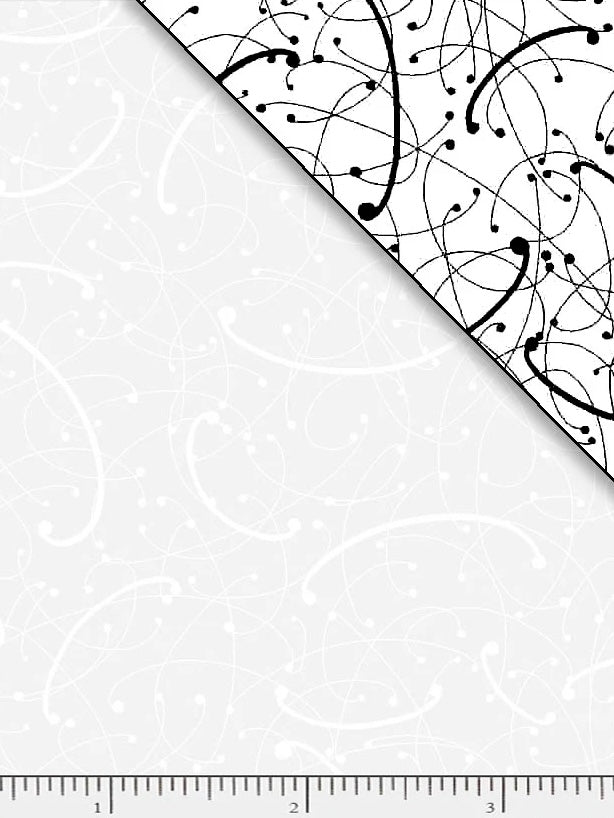 Mystical Twirl White On White Tonal 100% Cotton