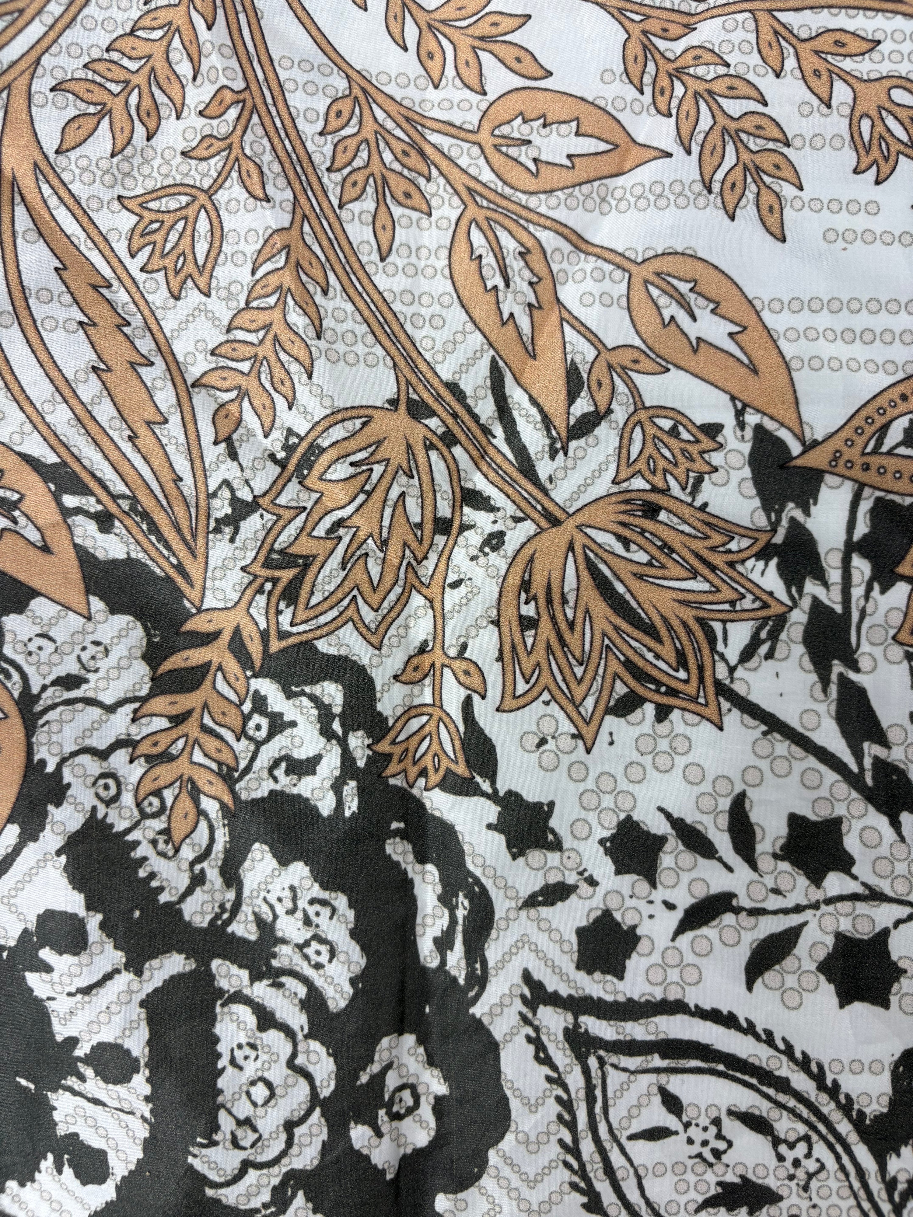 Vintage Floral Panel Cotton Sateen - 1.5m Piece