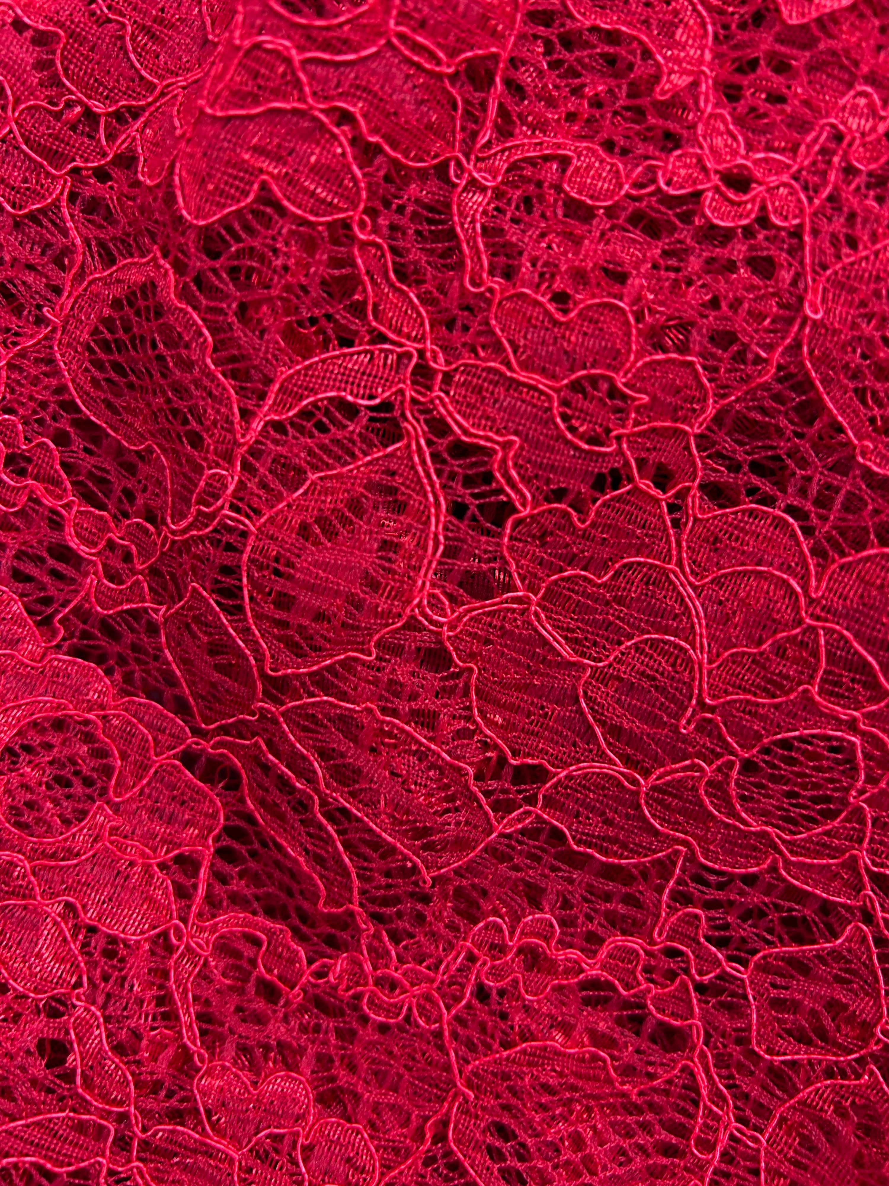 Scarlet Red Poly Lace - 1.7m Piece