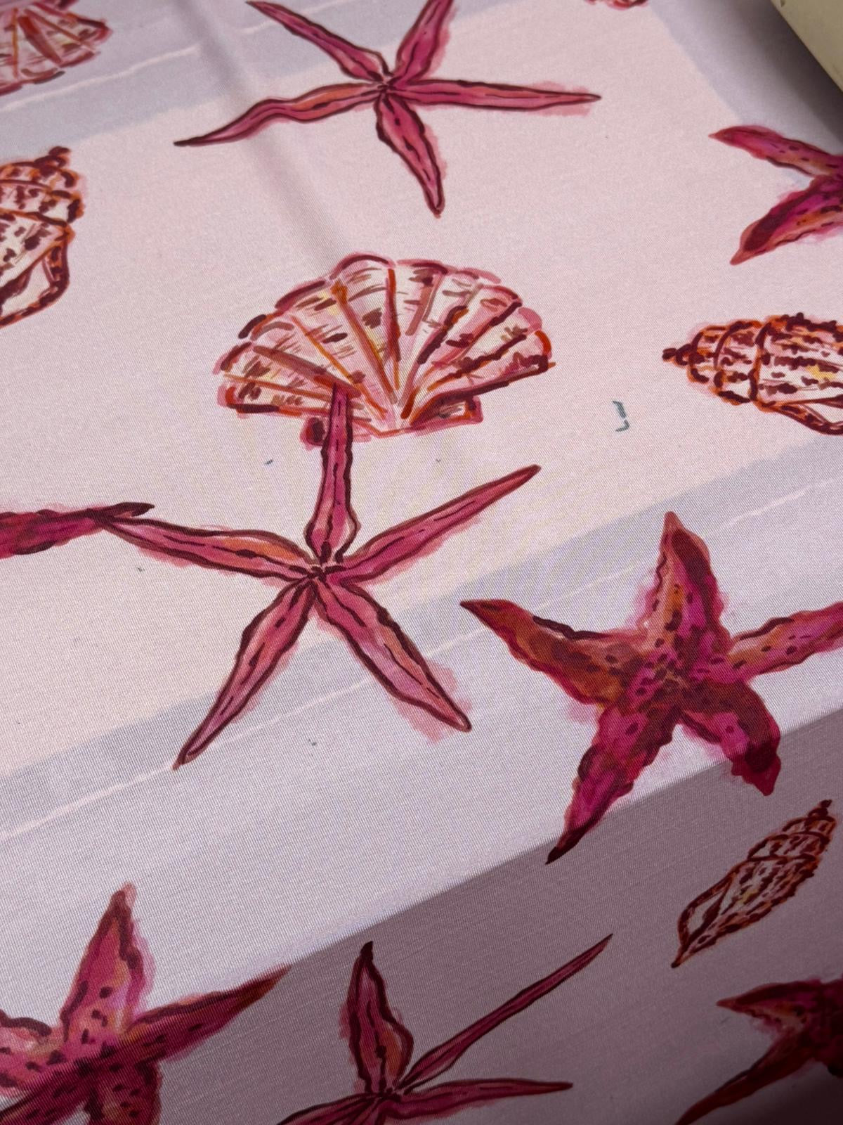 Pink Coral Reef Slinky Rayon Jersey *DEFECT*