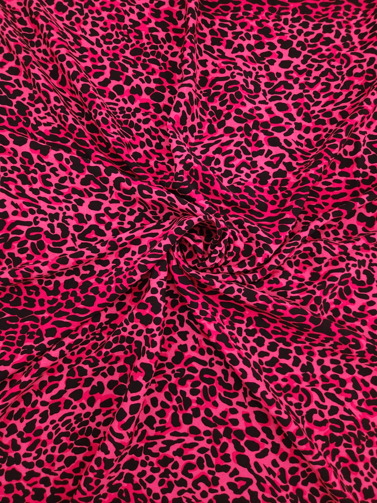 Hot Pink Mini Leopard Viscose Crepe *SCAMP & DUDE*