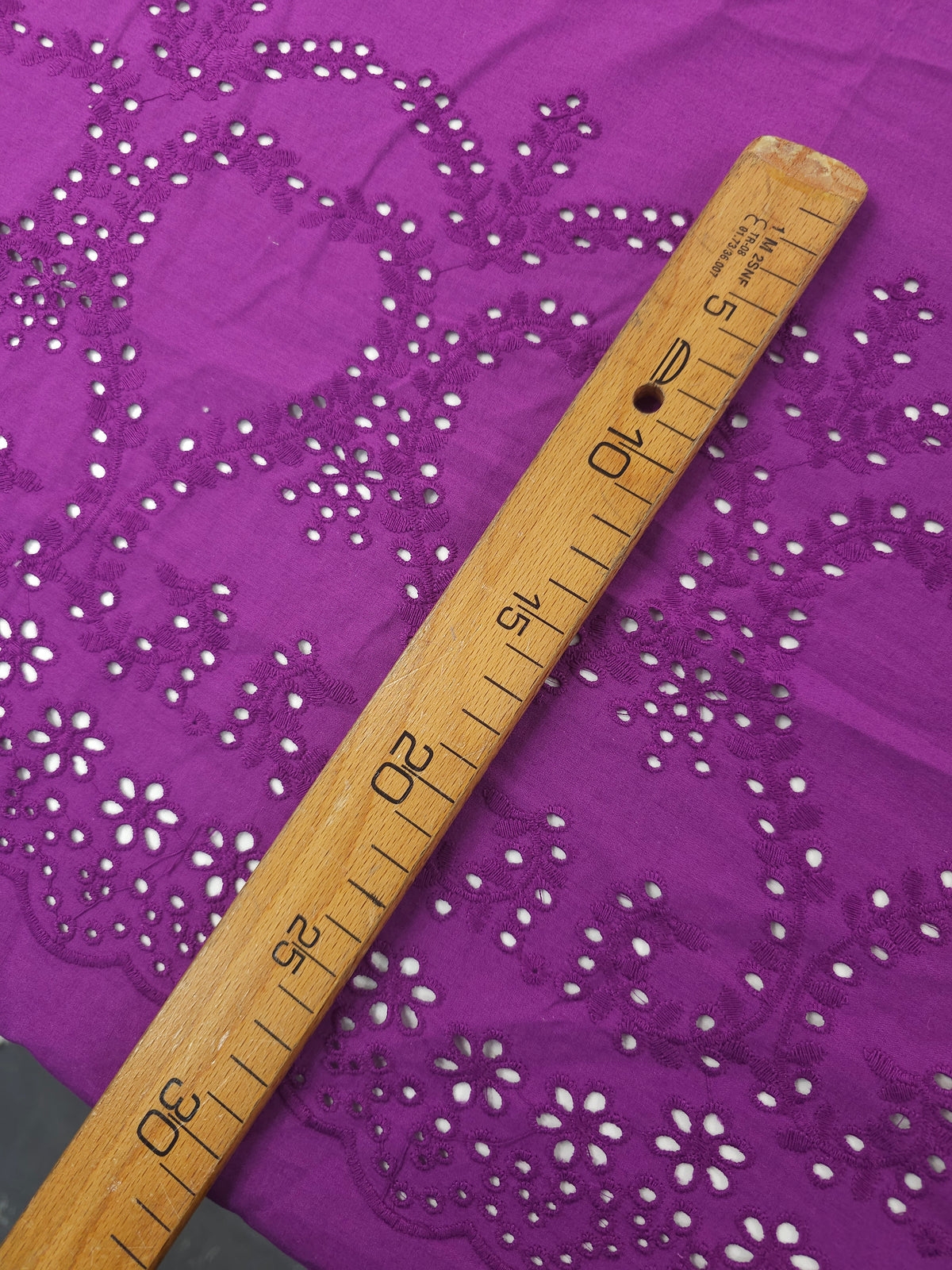 Deep Purple Tapestry Heart Border Cotton Poplin