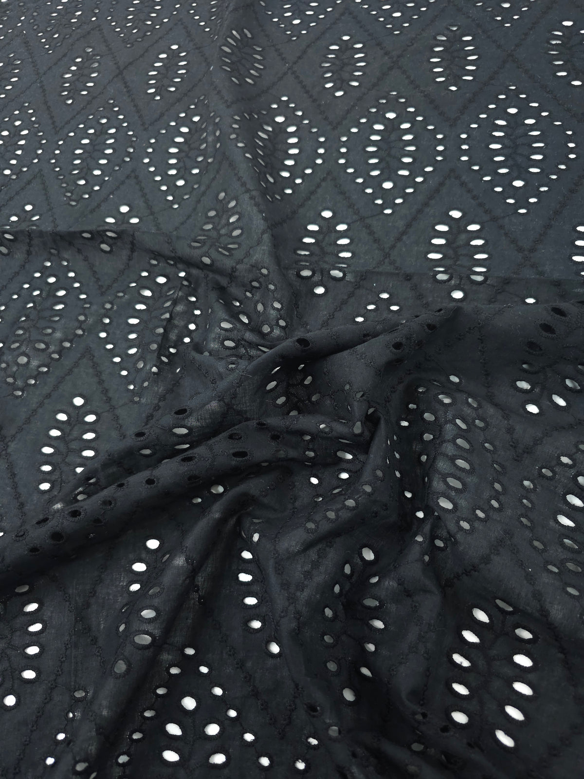 Black Diamond Kite Cambric Cotton Broderie Anglaise