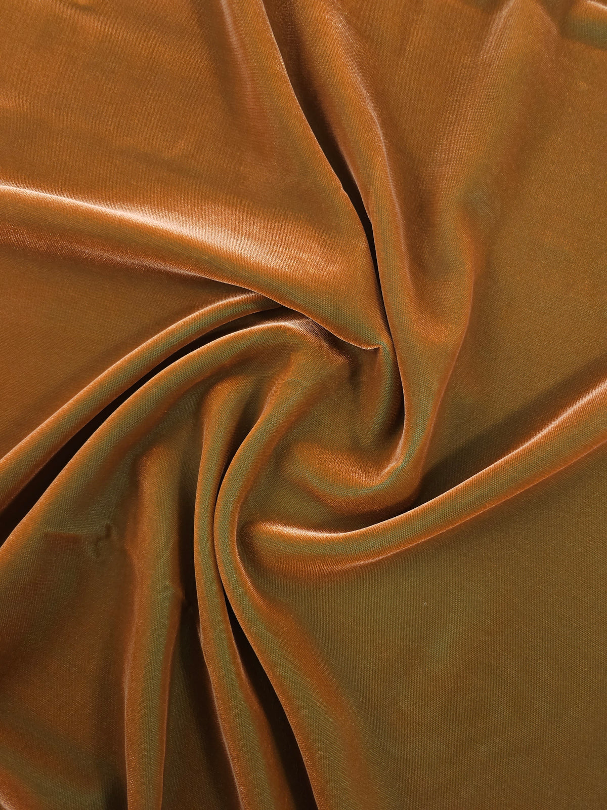Orange/Green Two-Tone Viscose Acetate Velvet