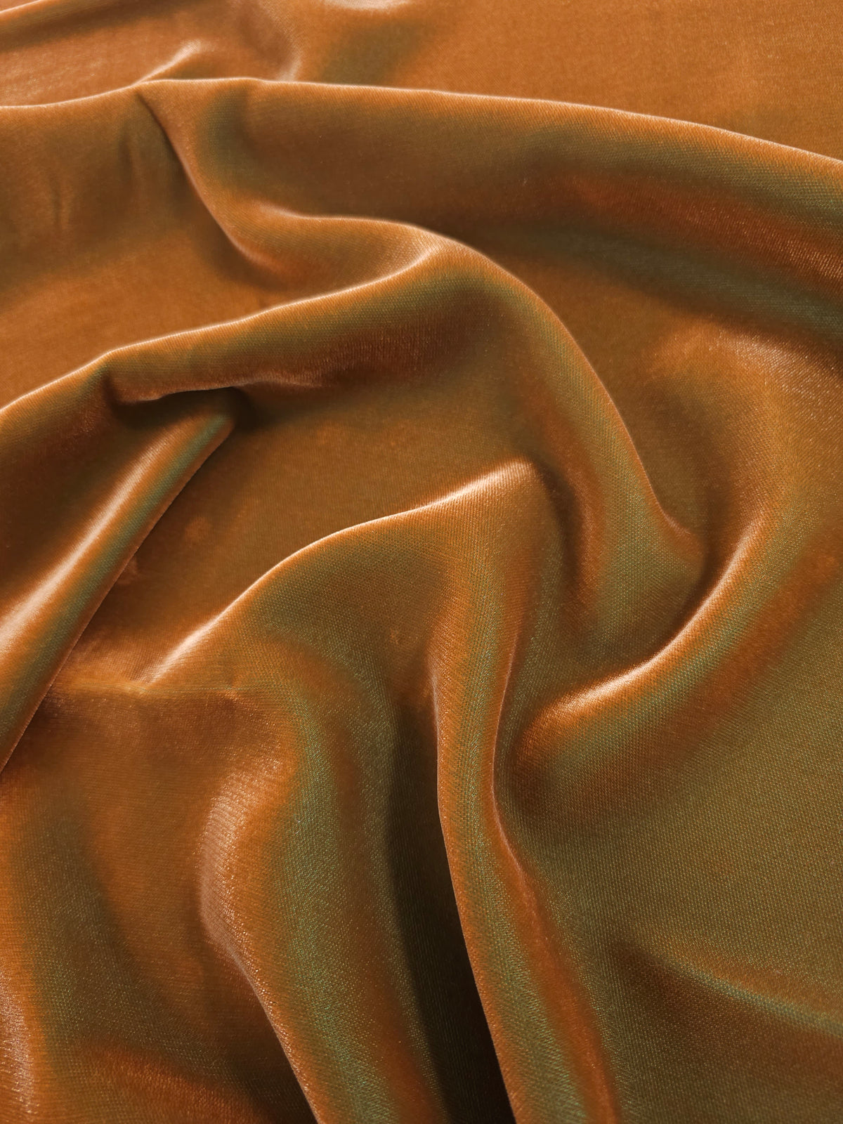 Orange/Green Two-Tone Viscose Acetate Velvet