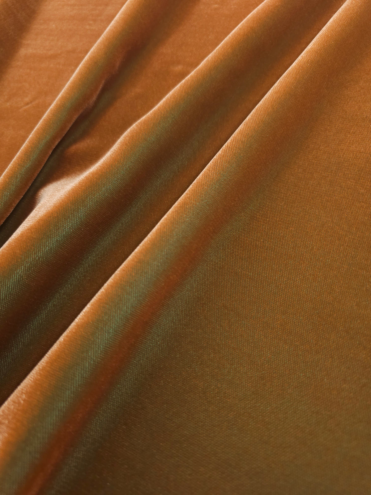 Orange/Green Two-Tone Viscose Acetate Velvet