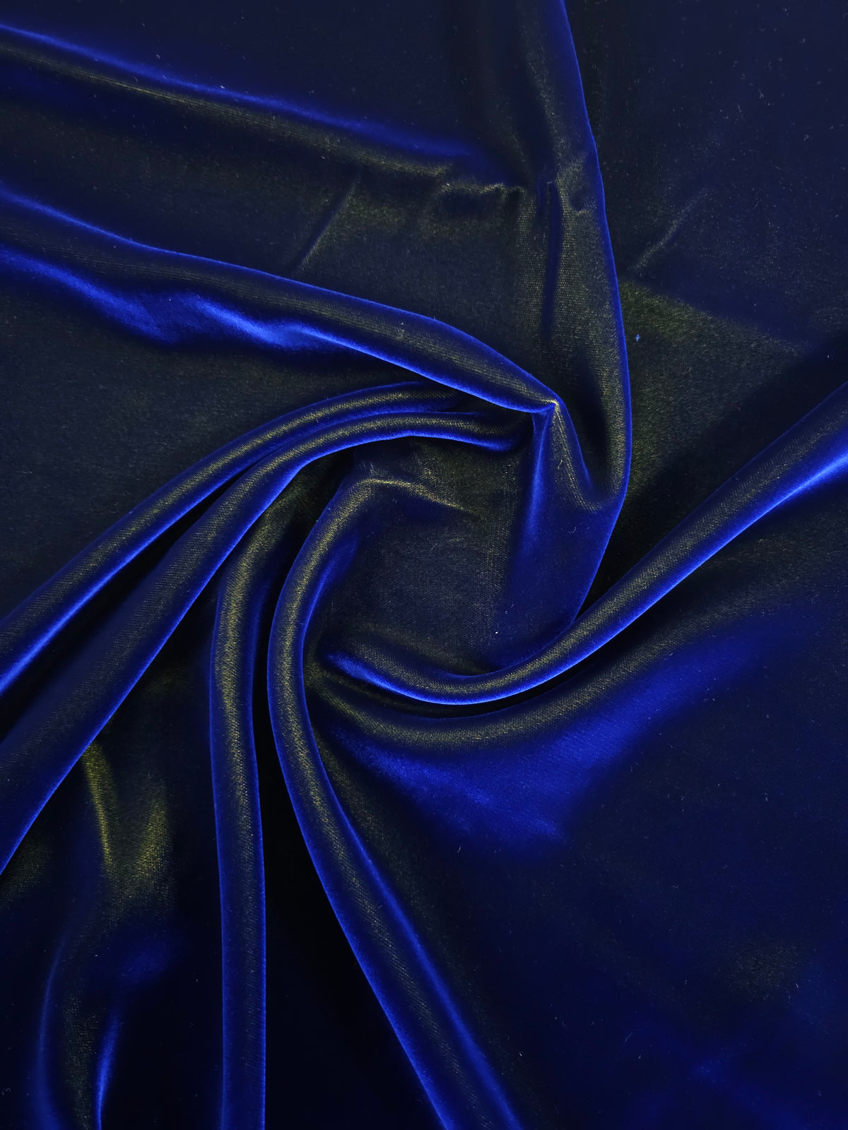 Royal Blue/Yellow Two-Tone Viscose Acetate Velvet