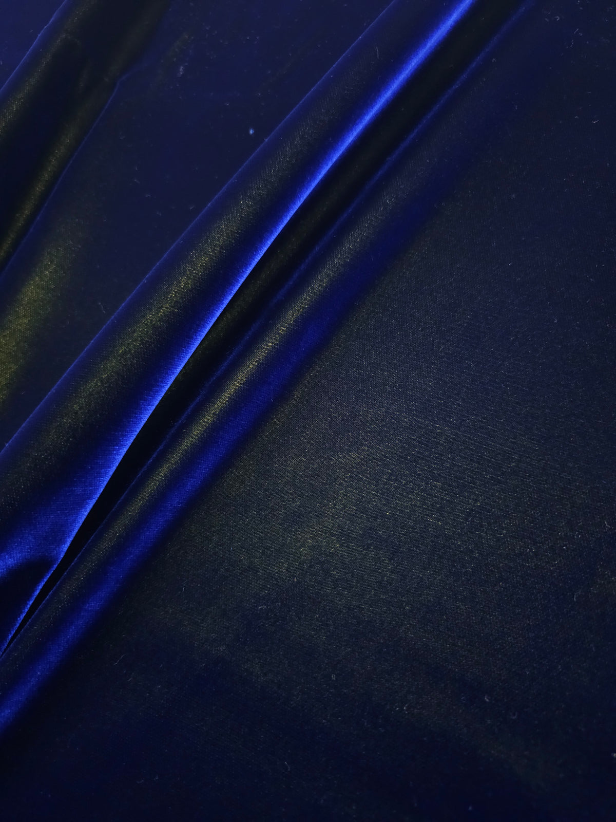 Royal Blue/Yellow Two-Tone Viscose Acetate Velvet