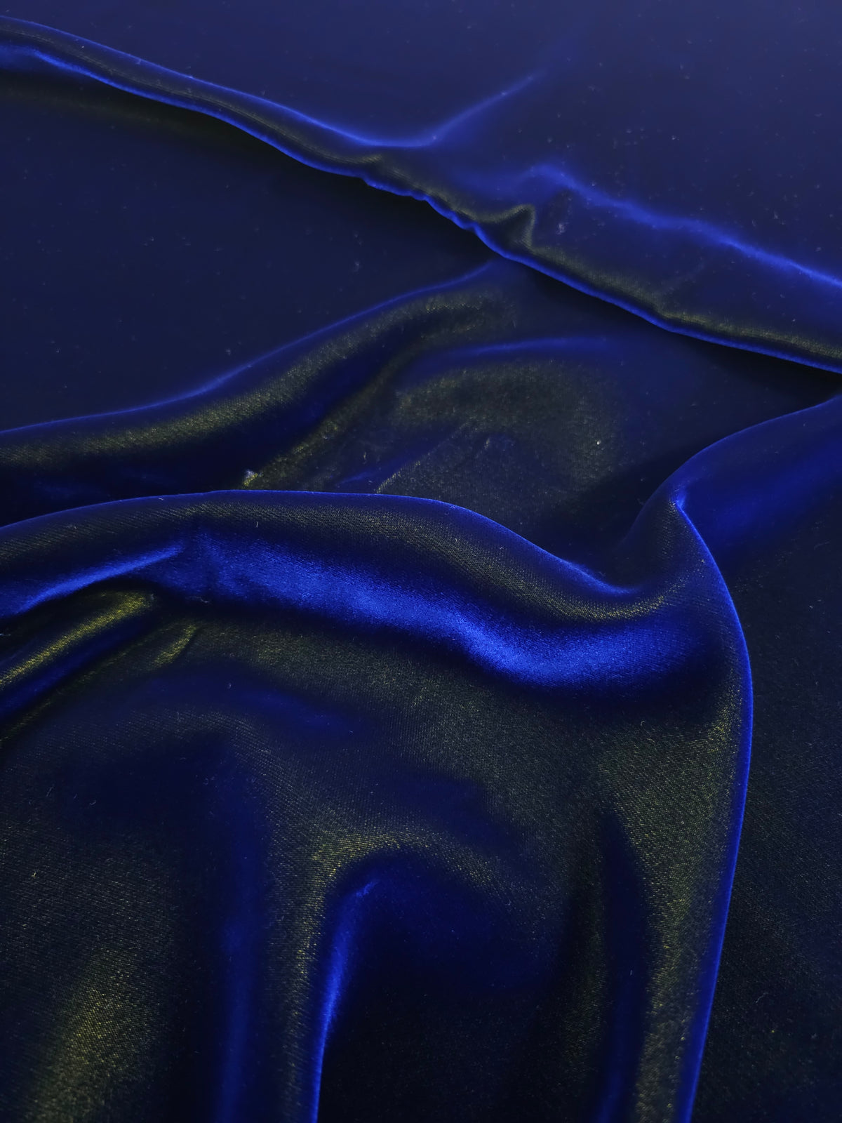 Royal Blue/Yellow Two-Tone Viscose Acetate Velvet