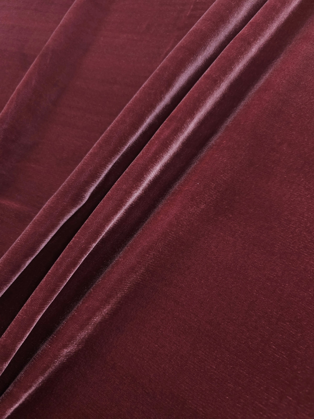 Deep Rose Viscose Acetate Velvet