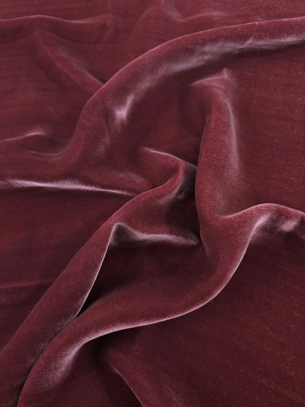 Deep Rose Viscose Acetate Velvet