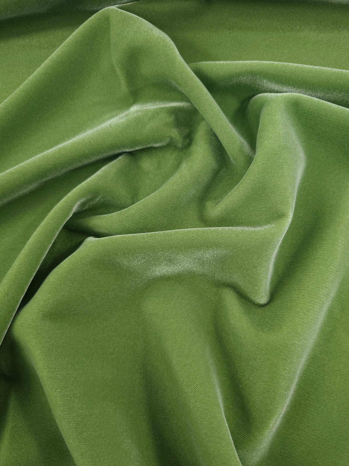 Grasshopper Green Viscose Acetate Velvet