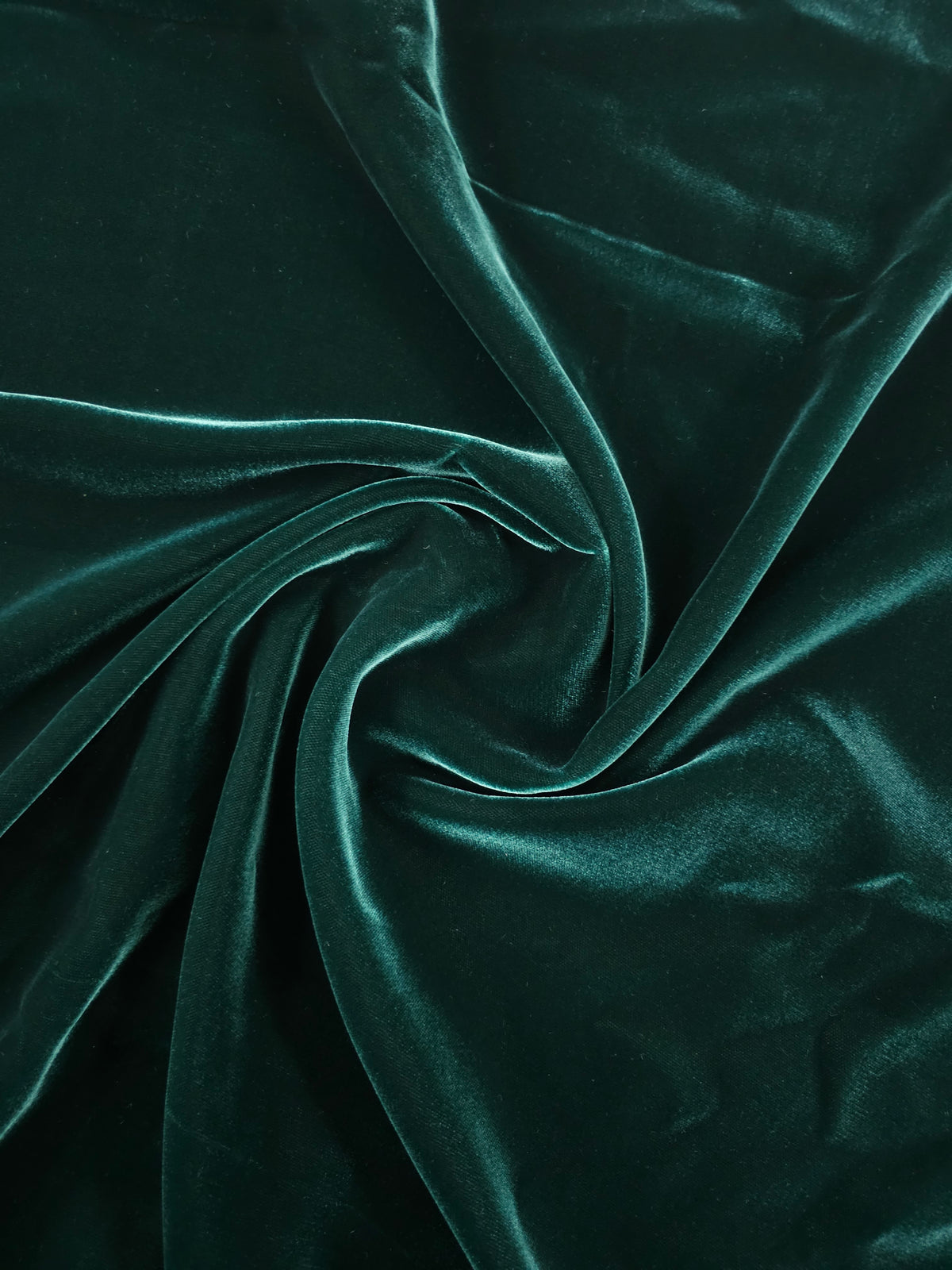 Deep Teal Viscose Acetate Velvet