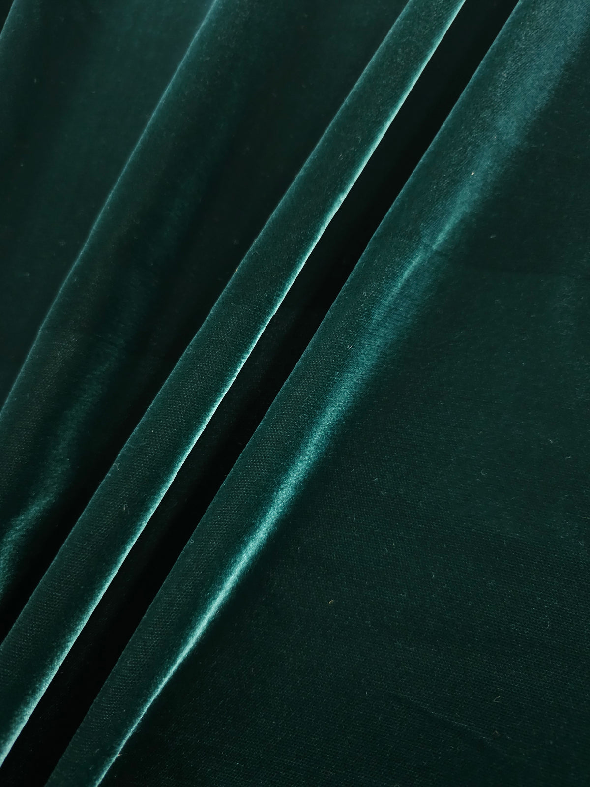 Deep Teal Viscose Acetate Velvet