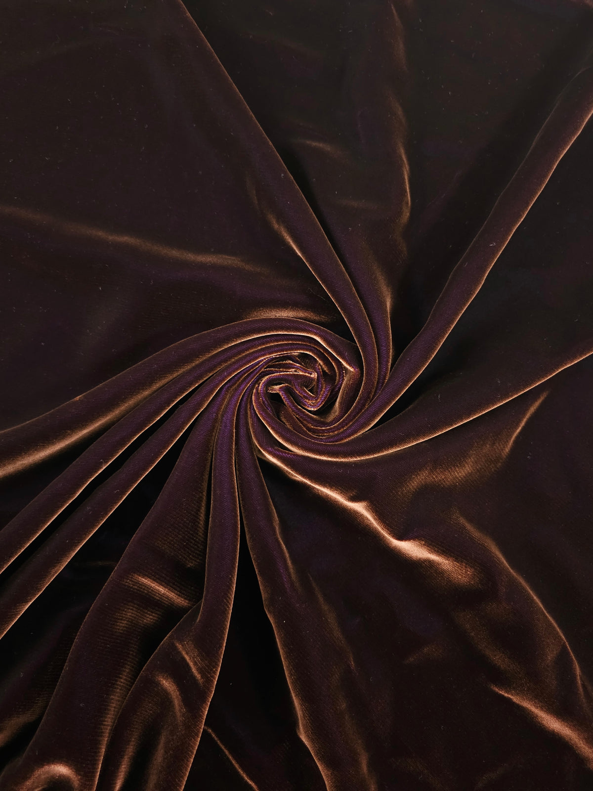 Brown/Purple Two-Tone Viscose Acetate Velvet