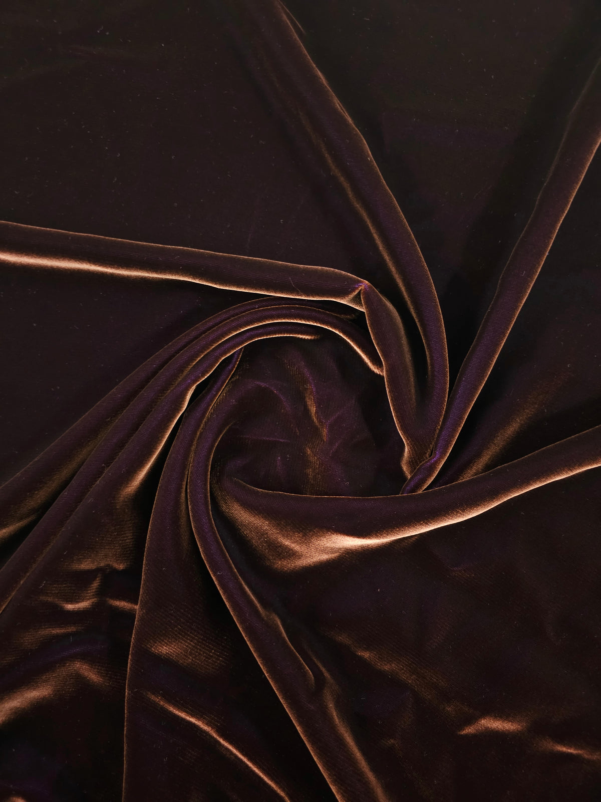 Brown/Purple Two-Tone Viscose Acetate Velvet