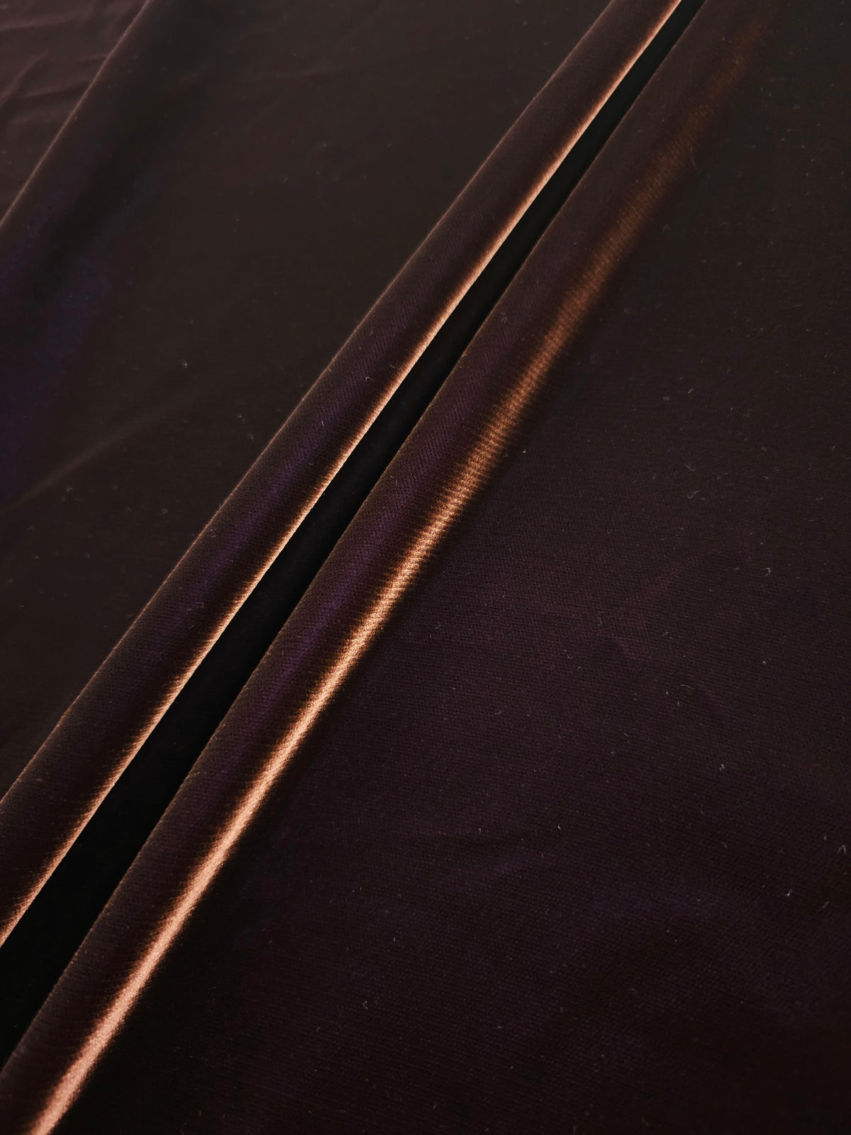Brown/Purple Two-Tone Viscose Acetate Velvet