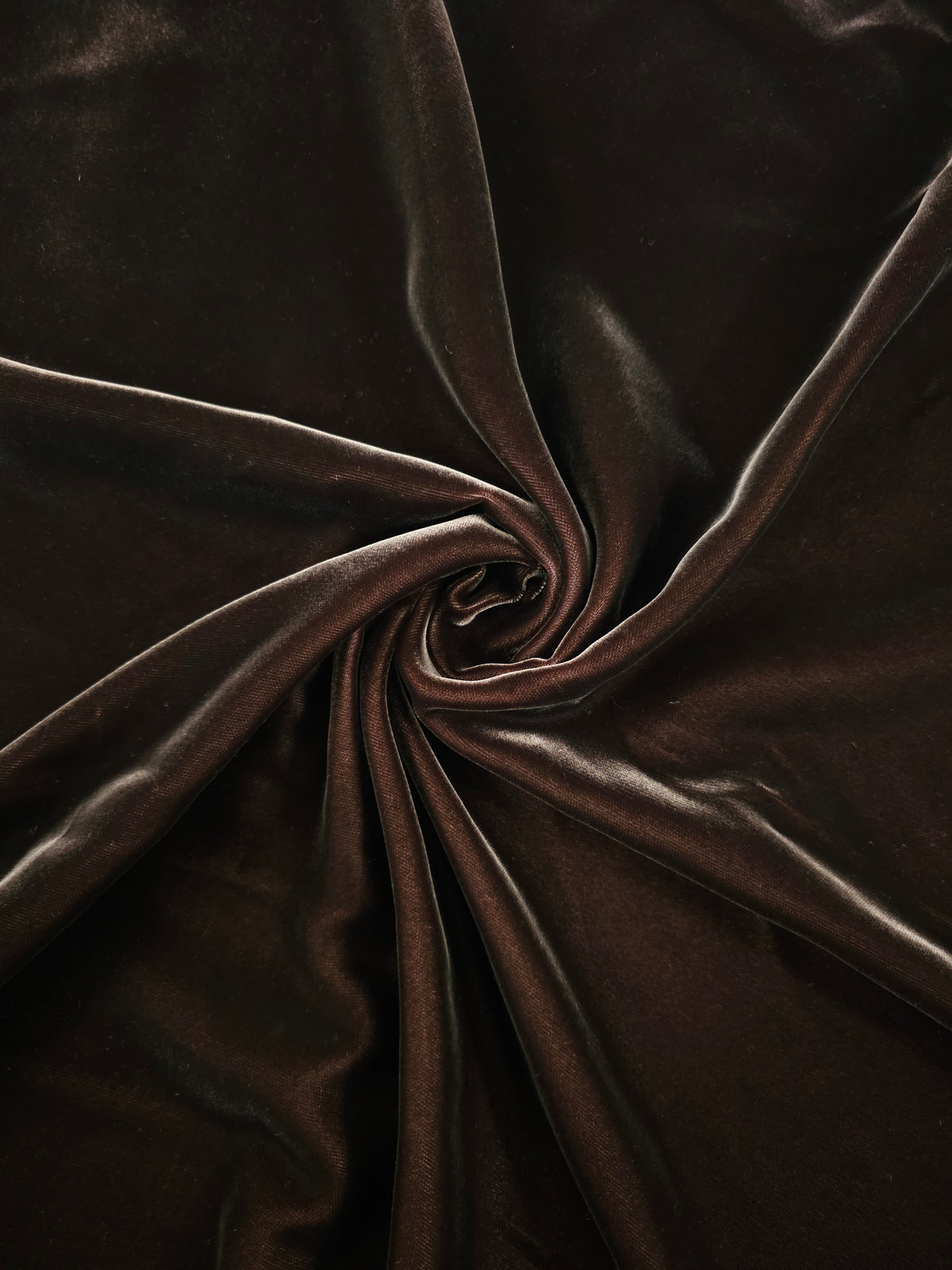 Cool Brown Viscose Acetate Velvet