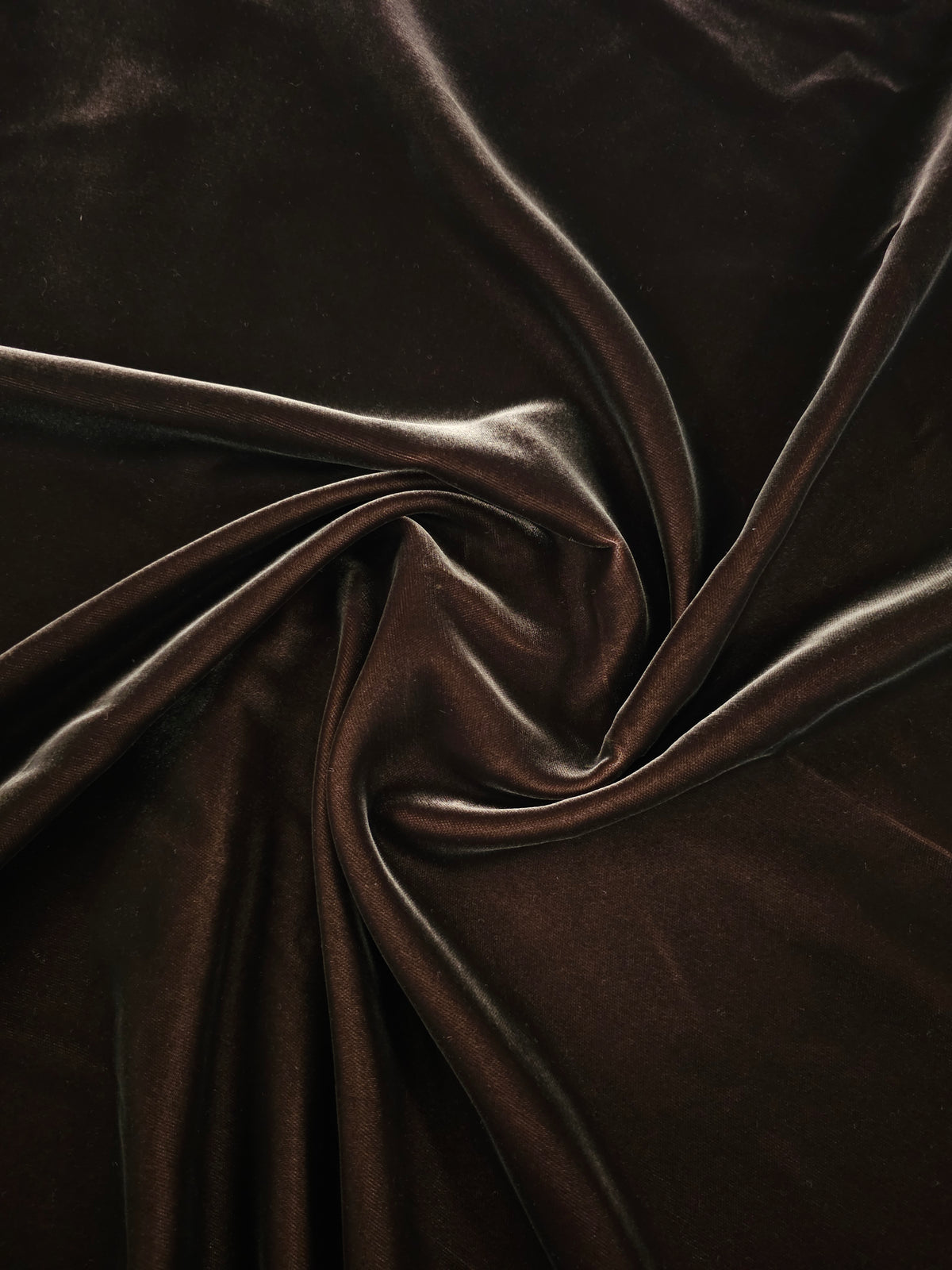 Cool Brown Viscose Acetate Velvet