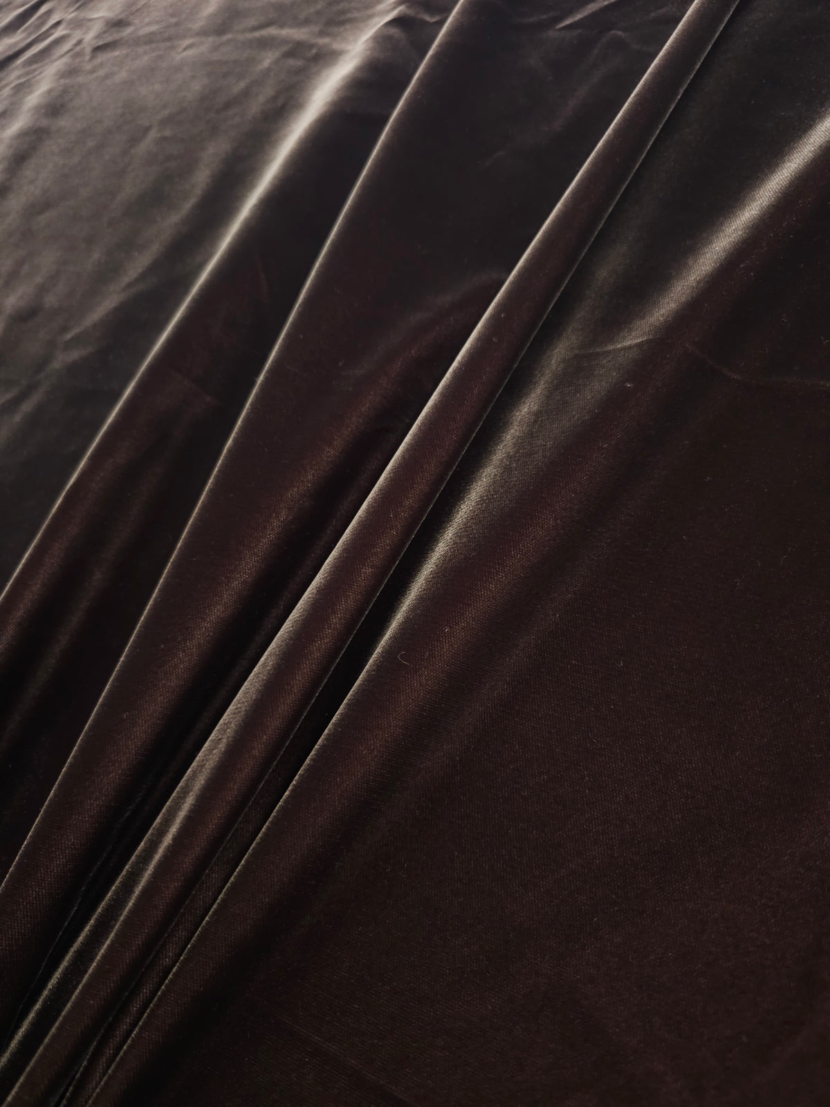 Cool Brown Viscose Acetate Velvet