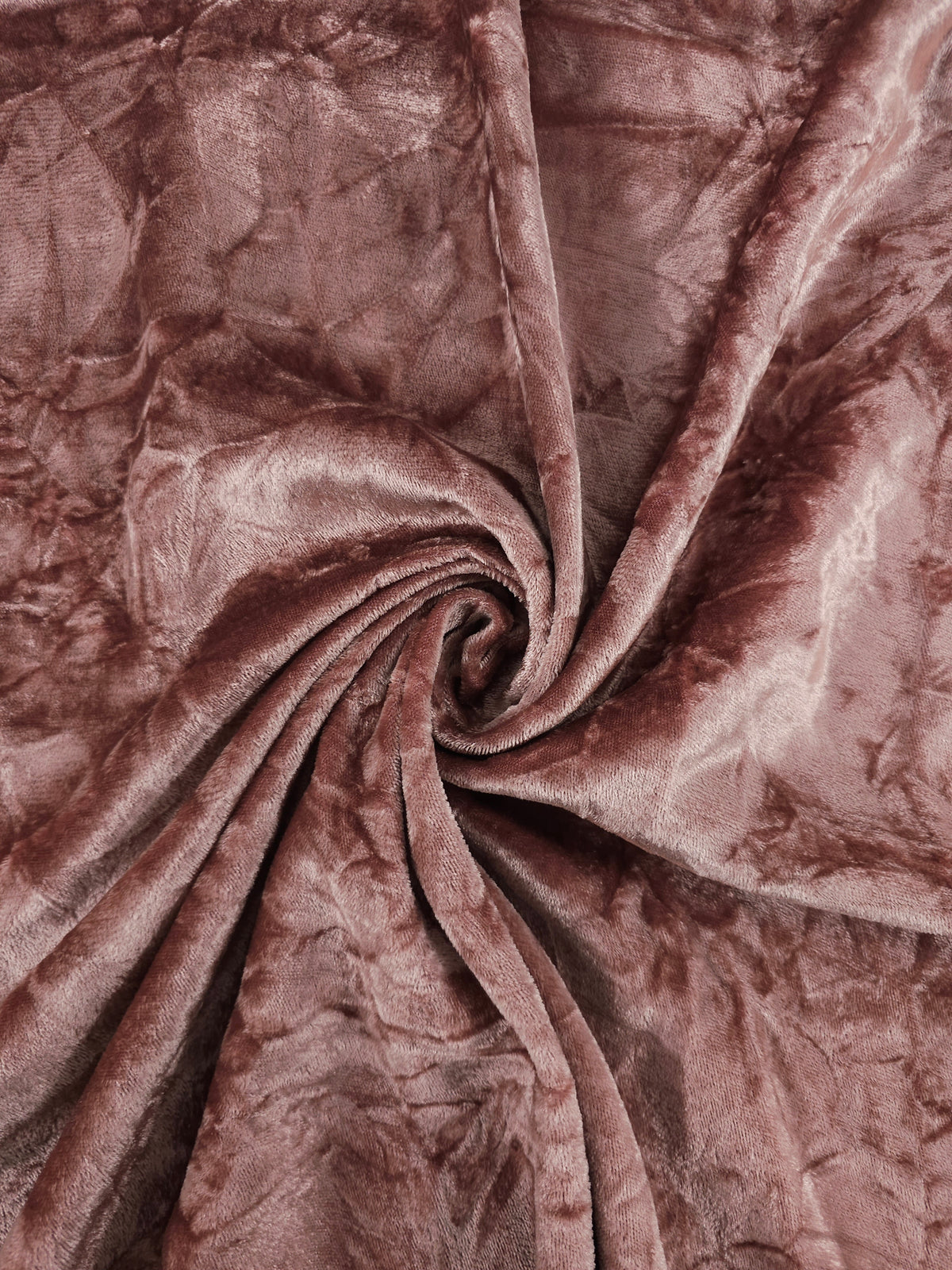 Dusky Rose Crushed Viscose Acetate Velvet