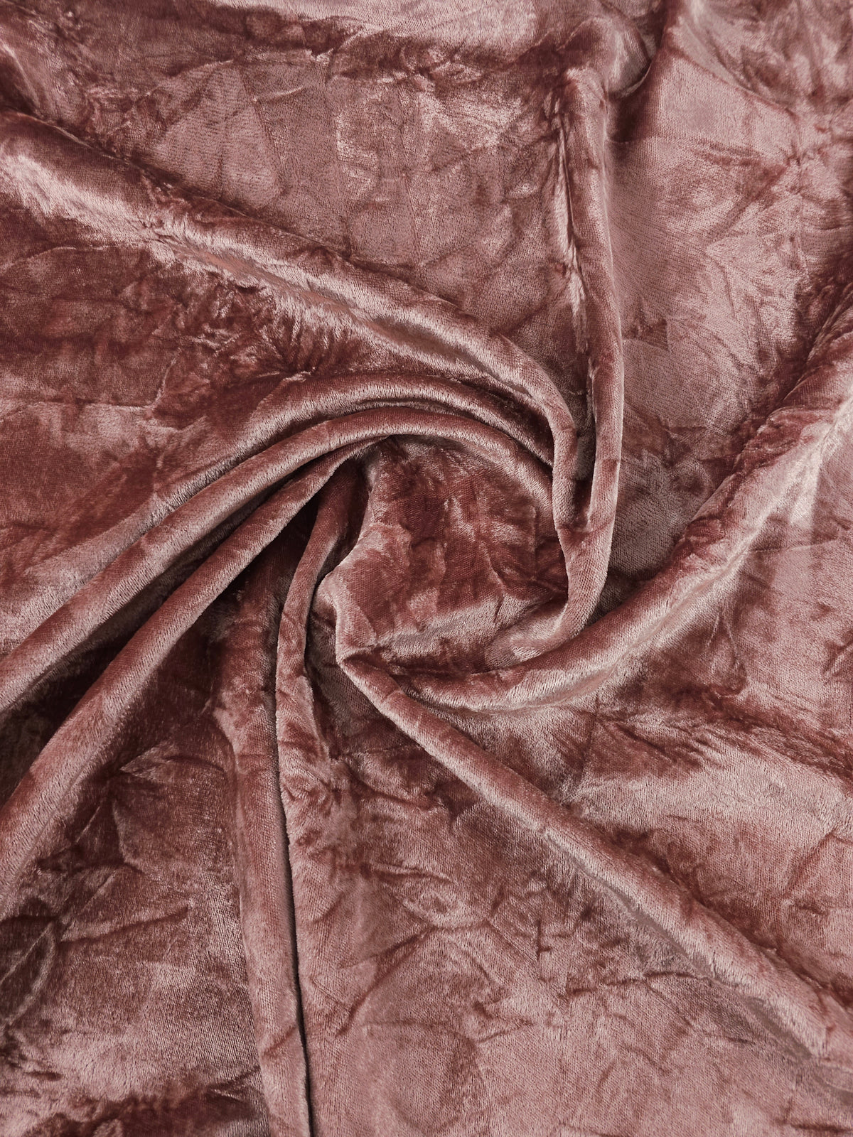 Dusky Rose Crushed Viscose Acetate Velvet