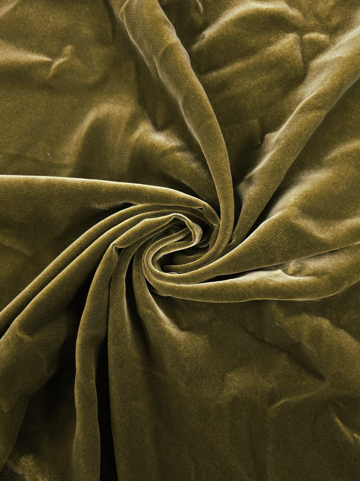 Olive Khaki Viscose Acetate Velvet