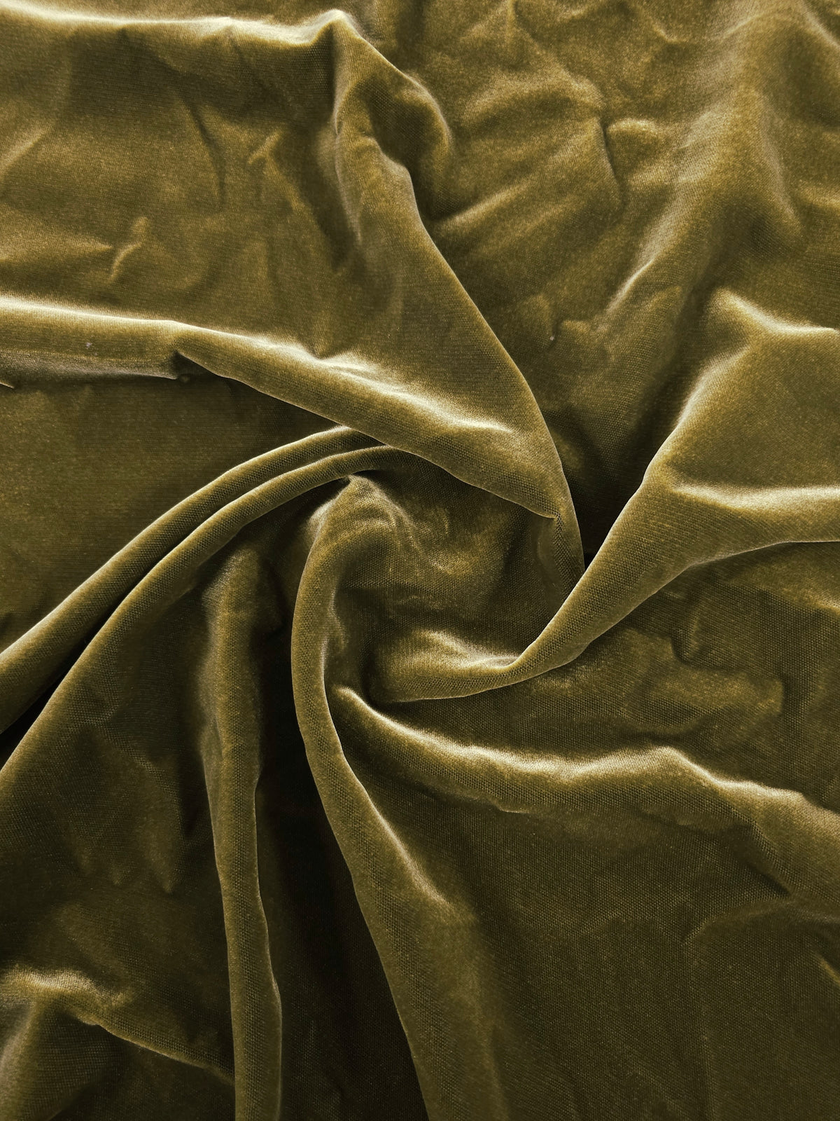 Olive Khaki Viscose Acetate Velvet