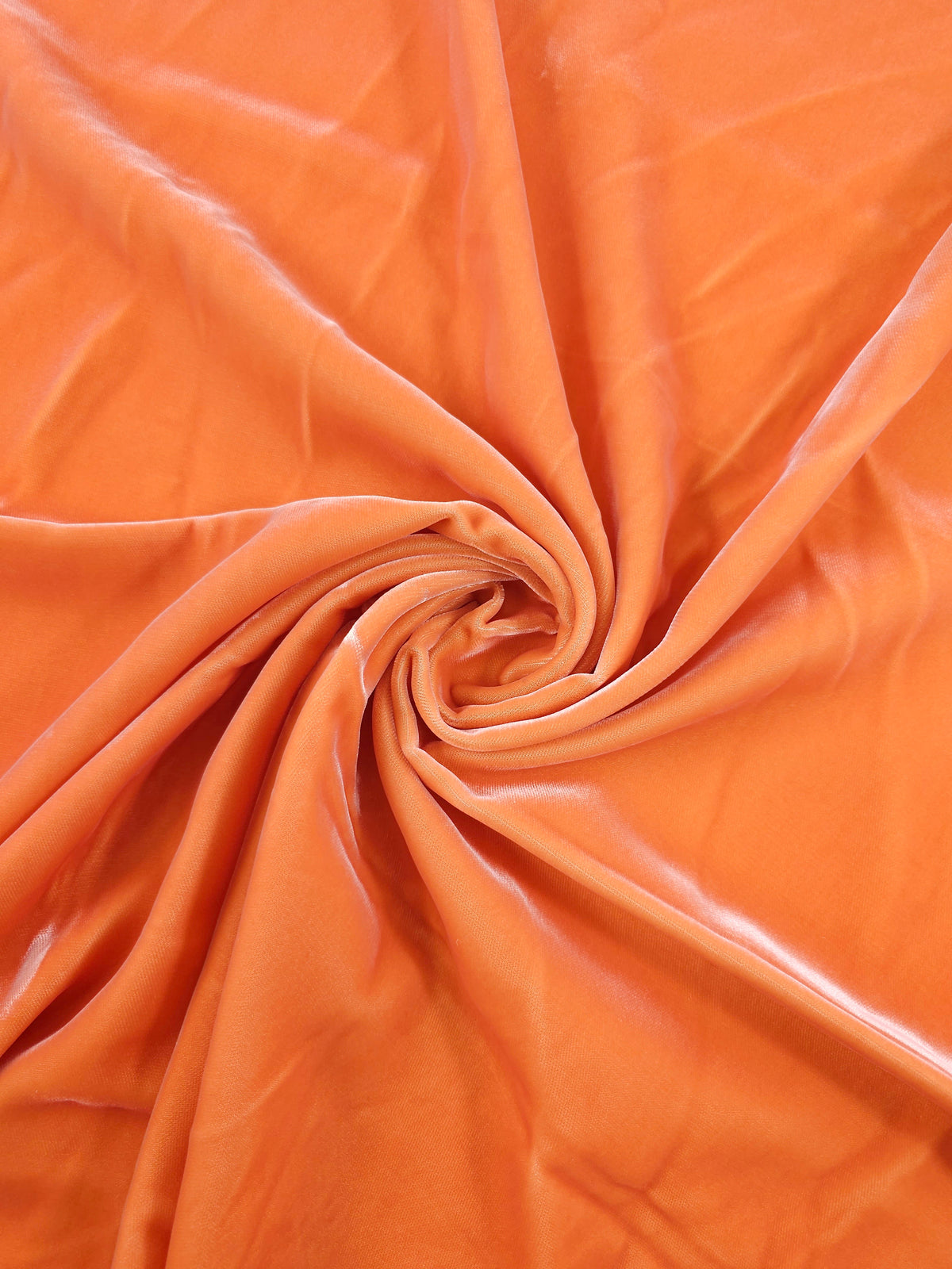 Bright Orange Viscose Acetate Velvet