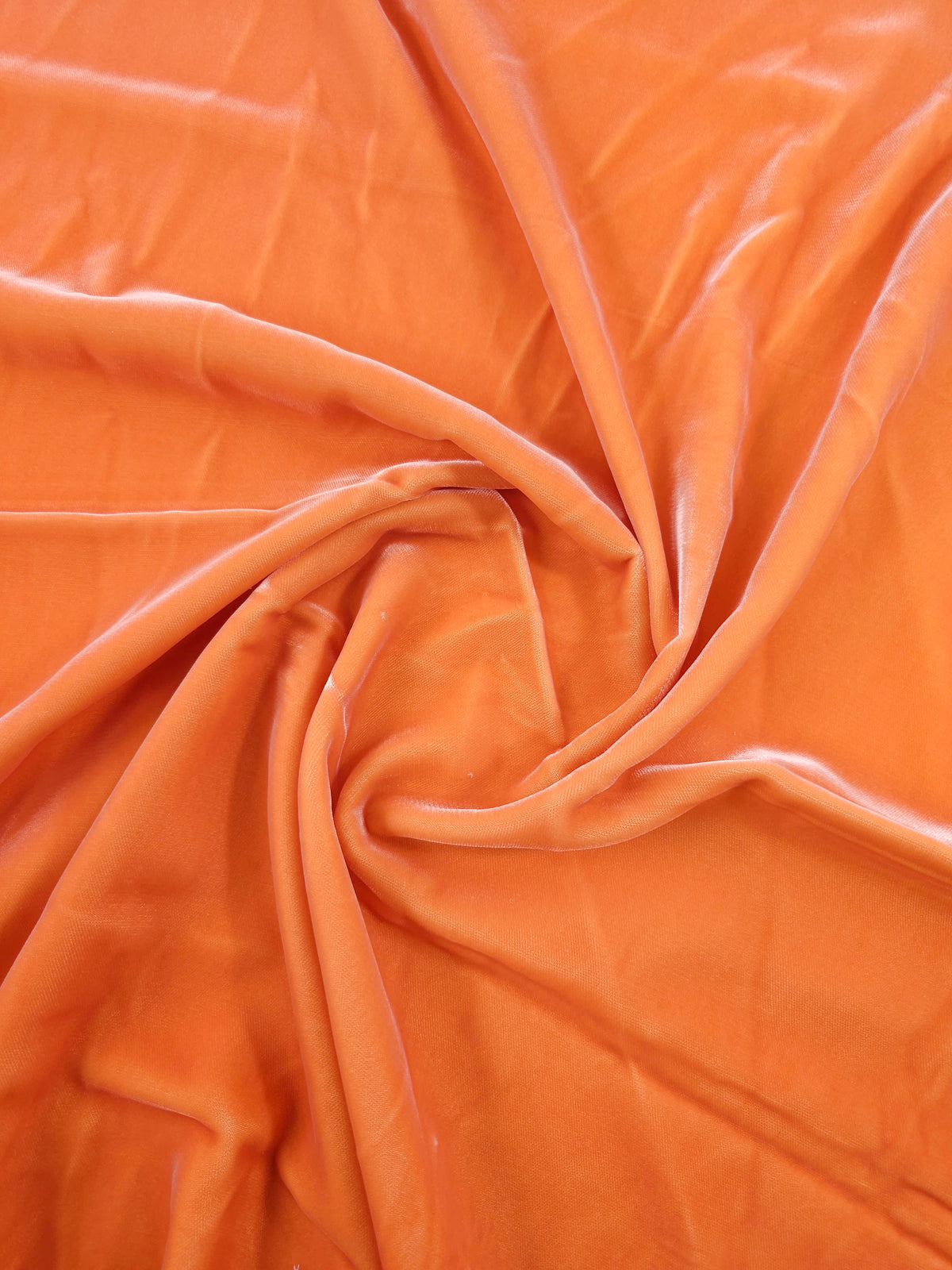 Bright Orange Viscose Acetate Velvet