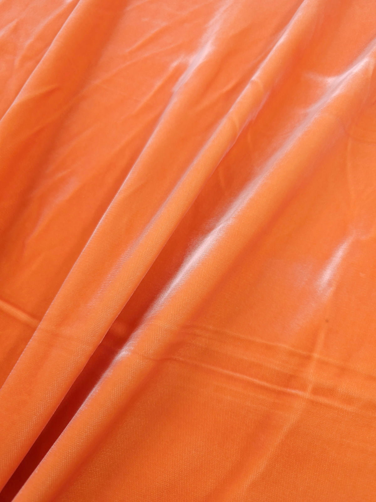 Bright Orange Viscose Acetate Velvet
