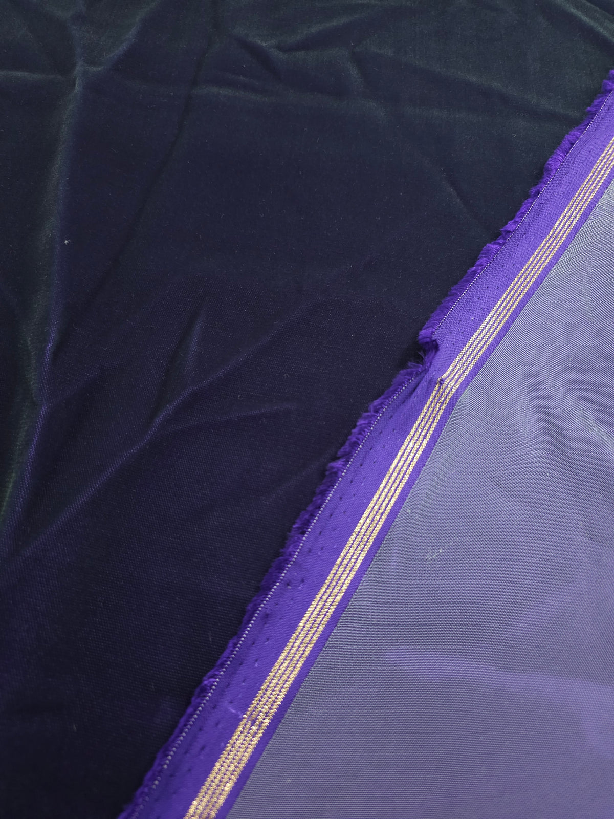 Purple/Misty Teal Viscose Acetate Velvet