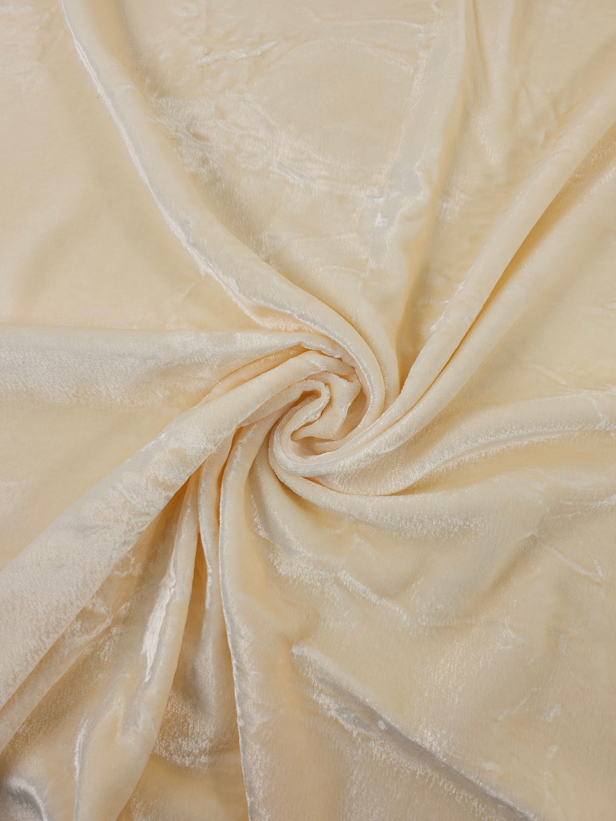 Peachy Cream Crushed Viscose Acetate Velvet