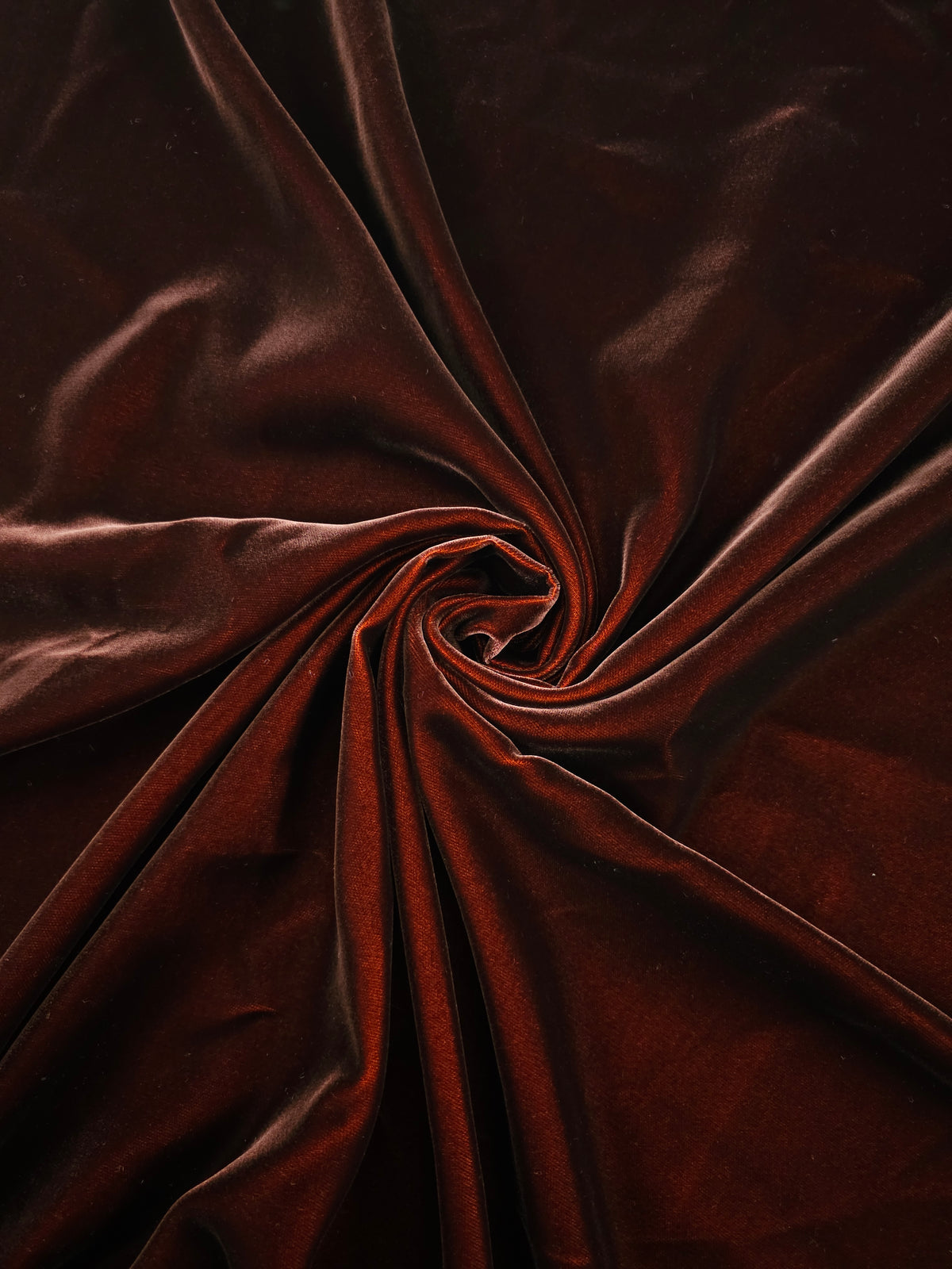 Burnt Orange Viscose Acetate Velvet