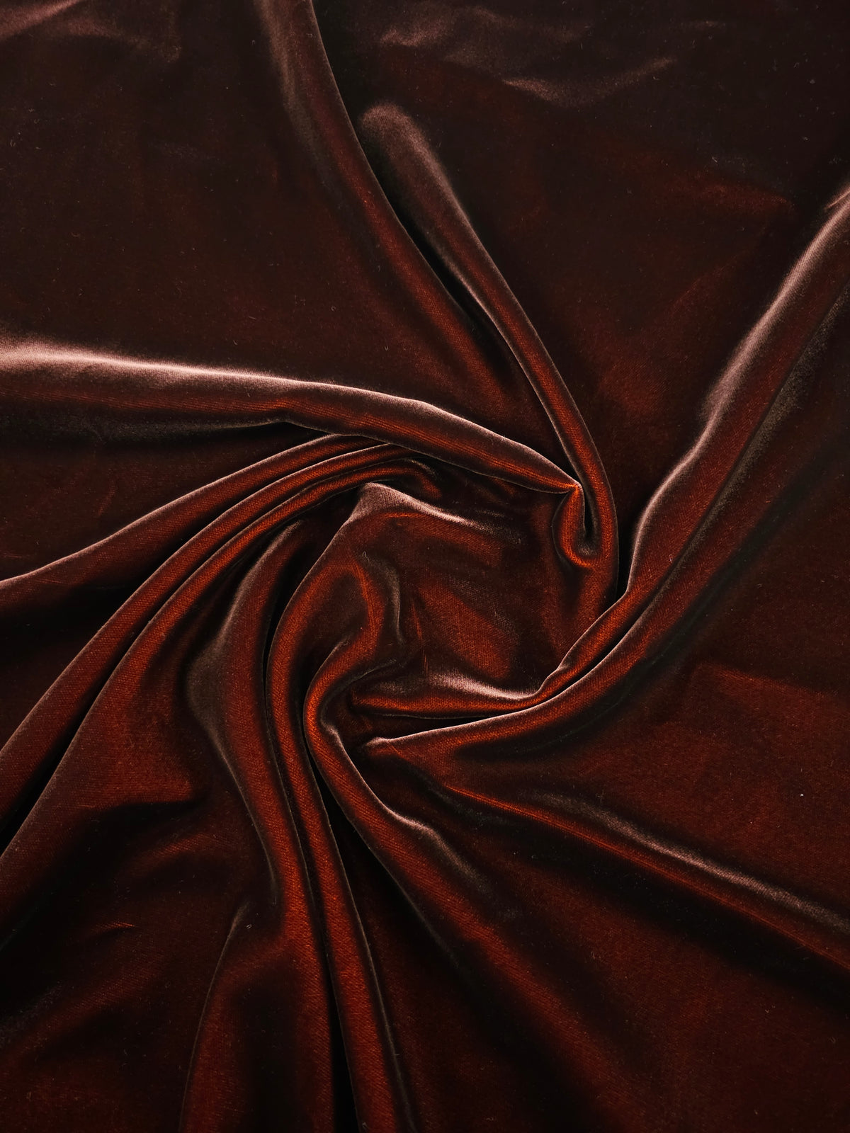 Burnt Orange Viscose Acetate Velvet