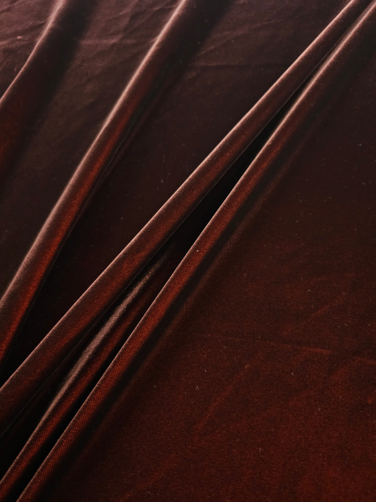 Burnt Orange Viscose Acetate Velvet