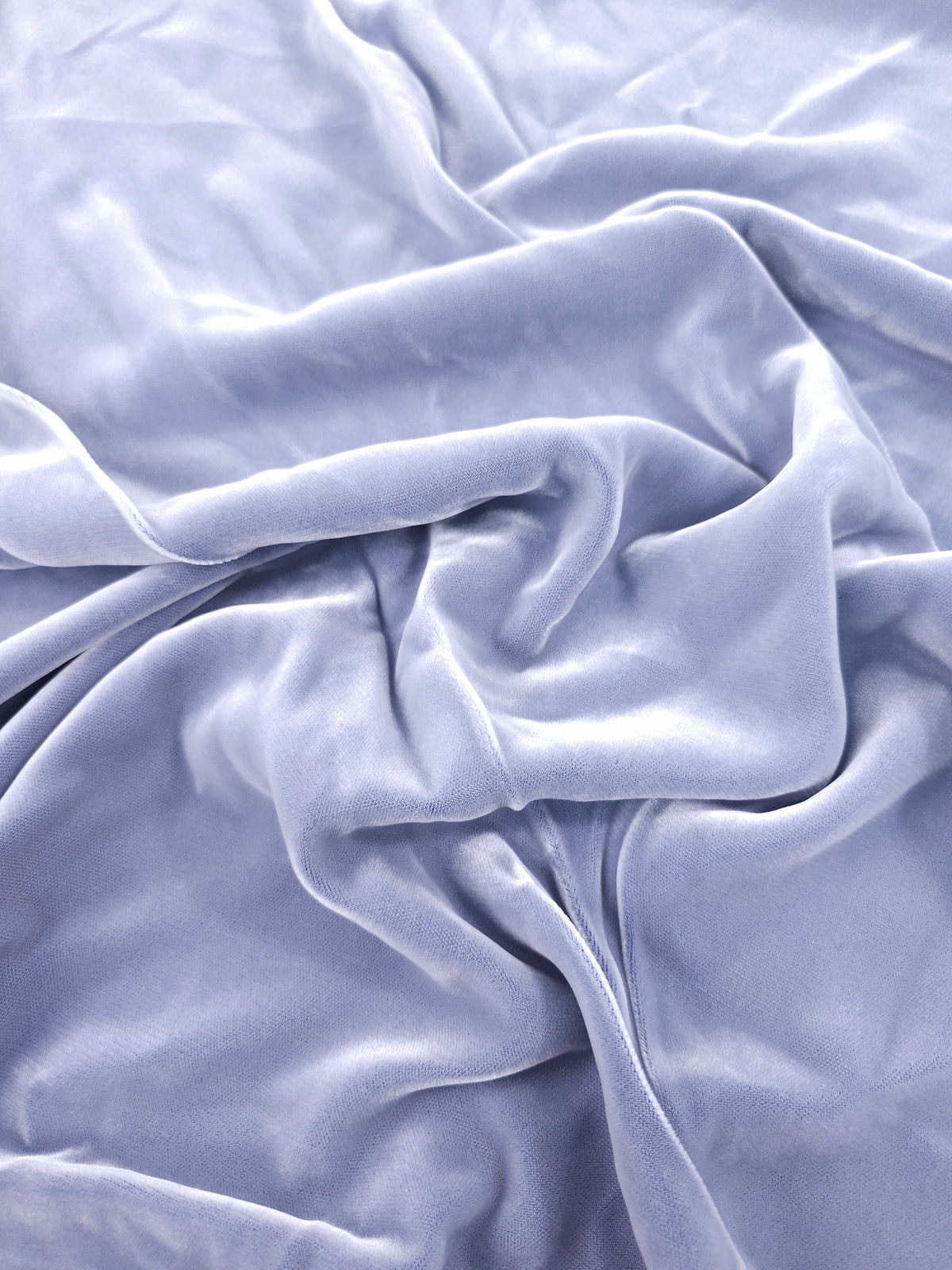 Powder Blue Viscose Acetate Velvet