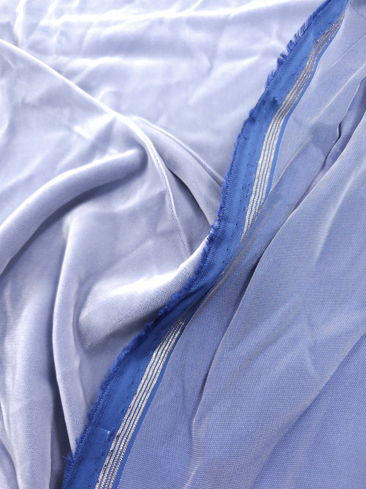 Powder Blue Viscose Acetate Velvet
