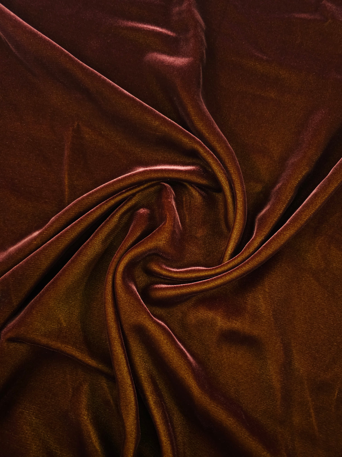 Burgundy/Yellow Two-Tone Viscose Acetate Velvet
