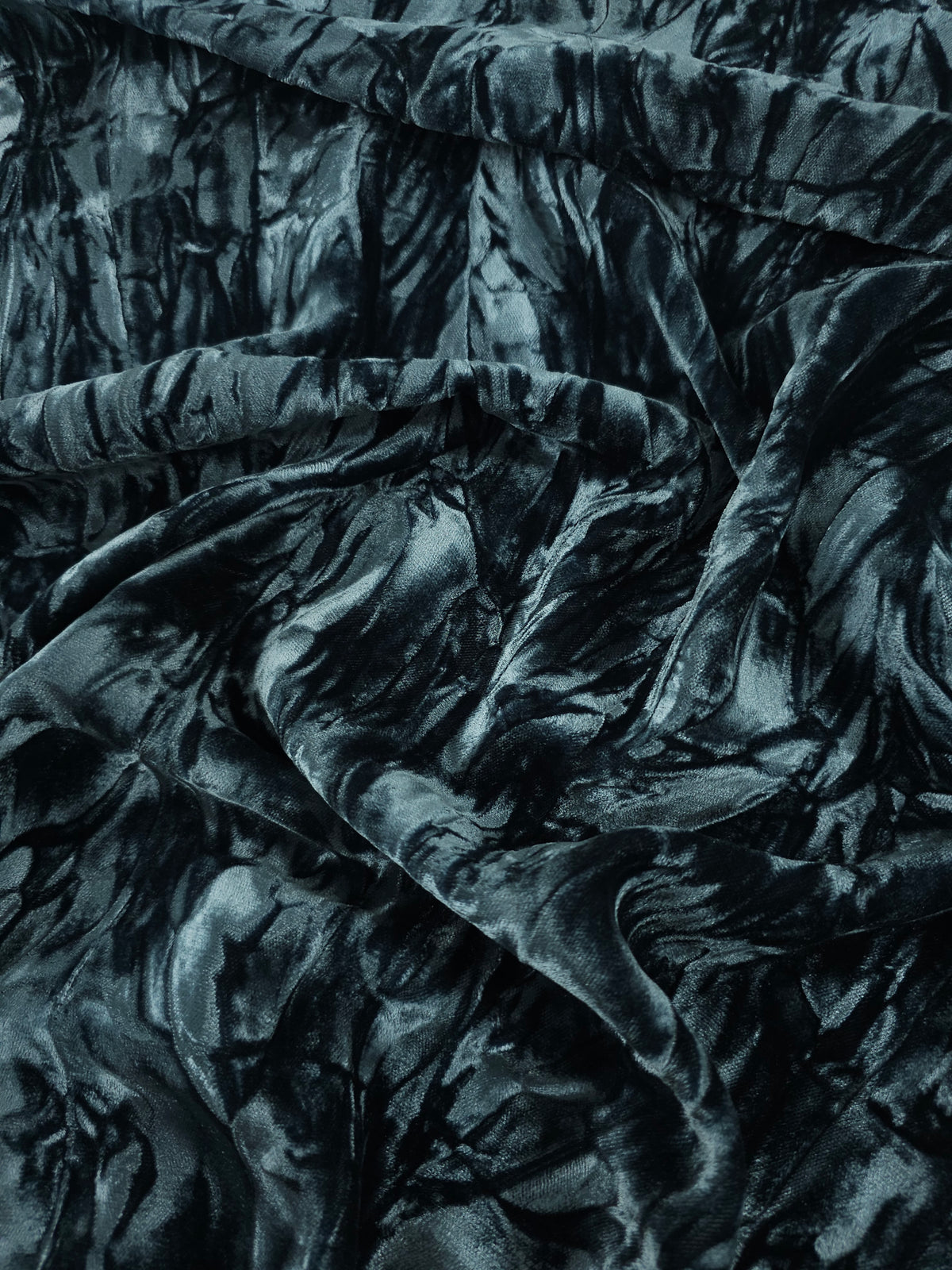 Duck Egg Crushed Viscose Acetate Velvet