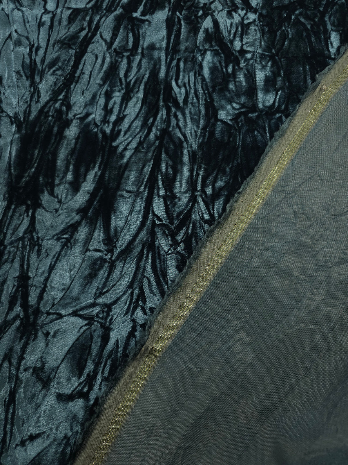 Duck Egg Crushed Viscose Acetate Velvet