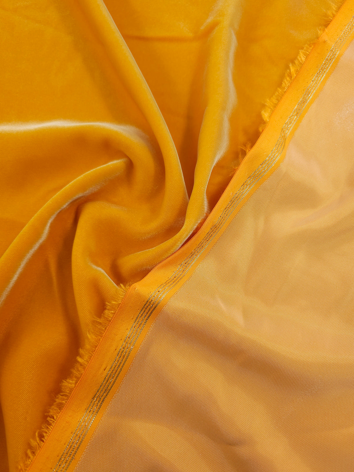 Sunny Orange Viscose Acetate Velvet
