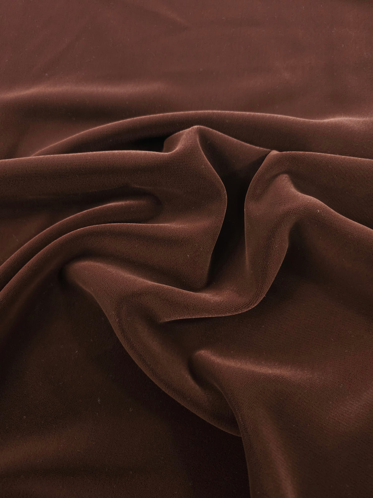 Cocoa Brown Viscose Acetate Velvet