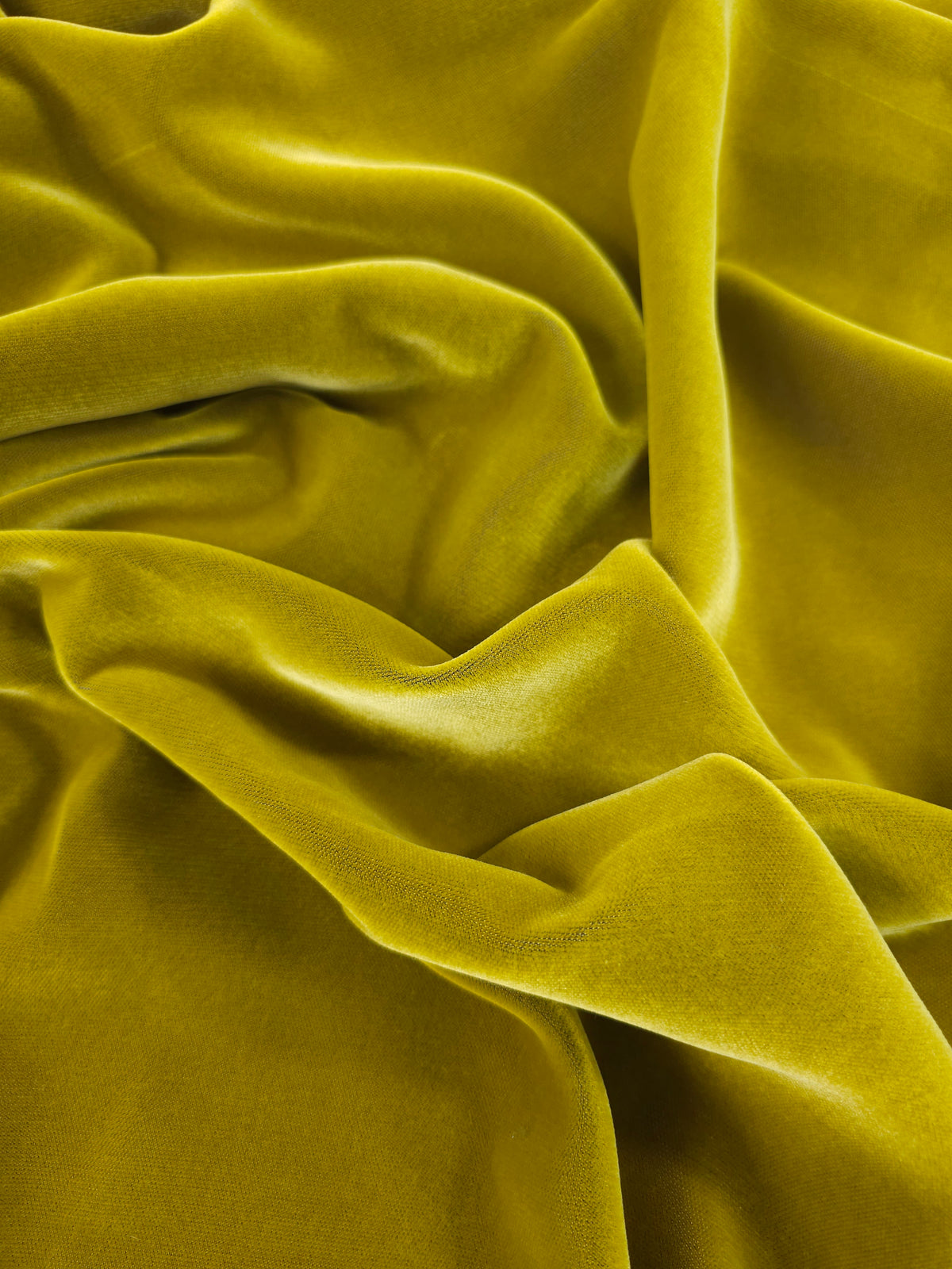 Deep Citrus Yellow Viscose Acetate Velvet