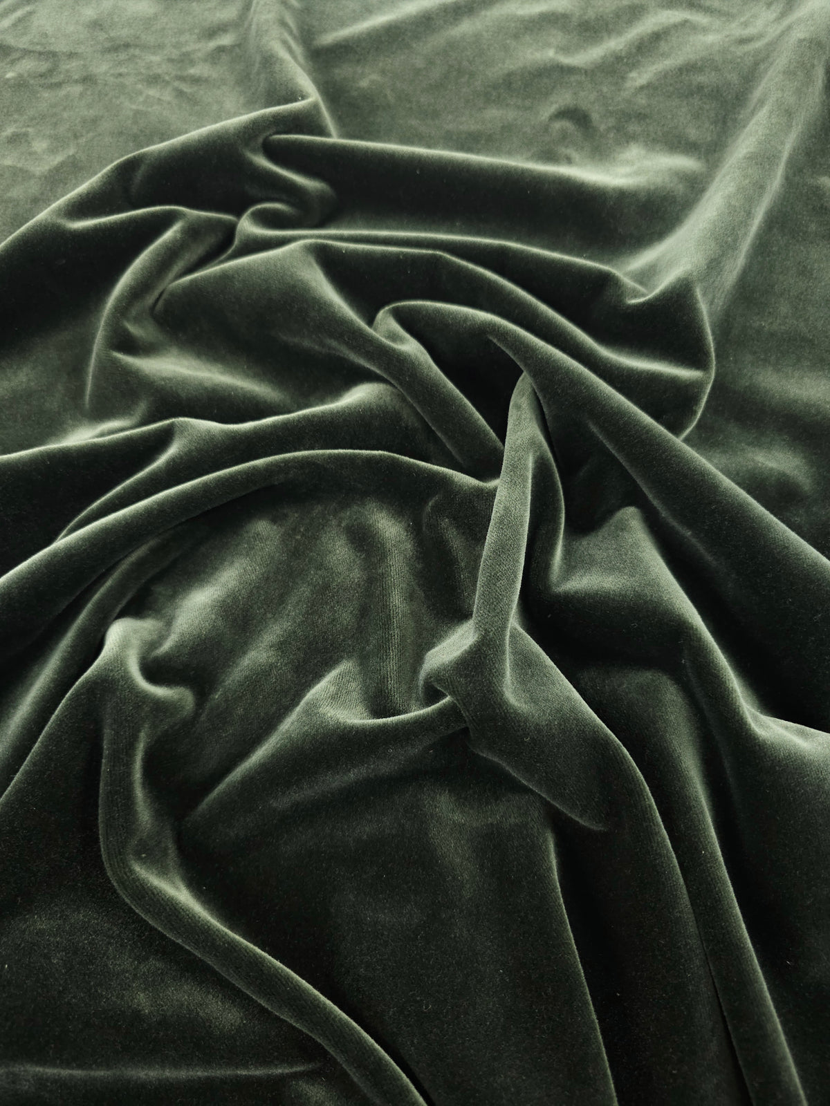 Army Green Cotton Velvet