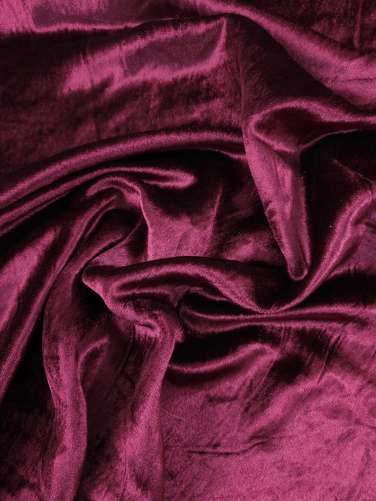 Magenta Plum Viscose Silk Velvet