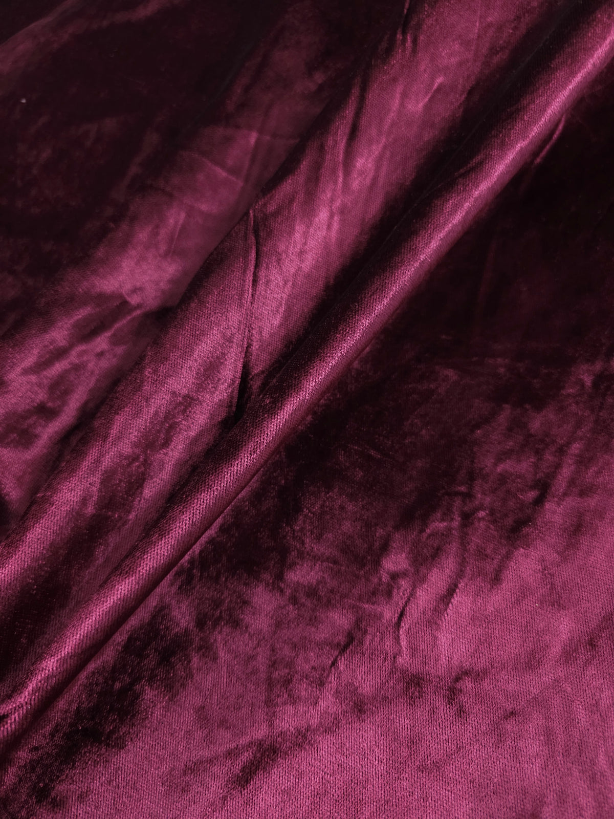 Magenta Plum Viscose Silk Velvet