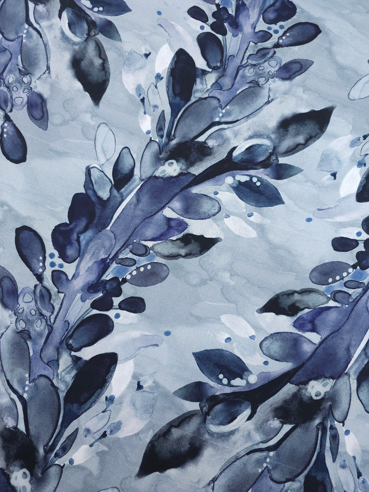 Inky Grey Nature Walk 100% Cotton - Shell Rummell *DEFECT*